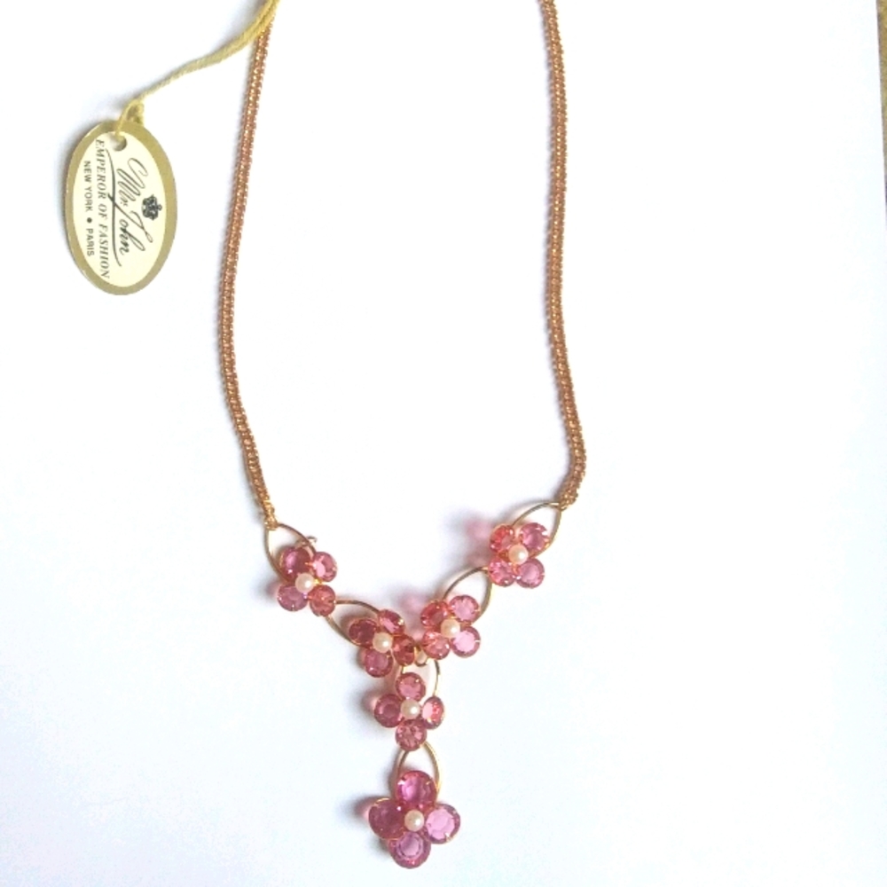 Mr.John Pink antique Crystal necklace